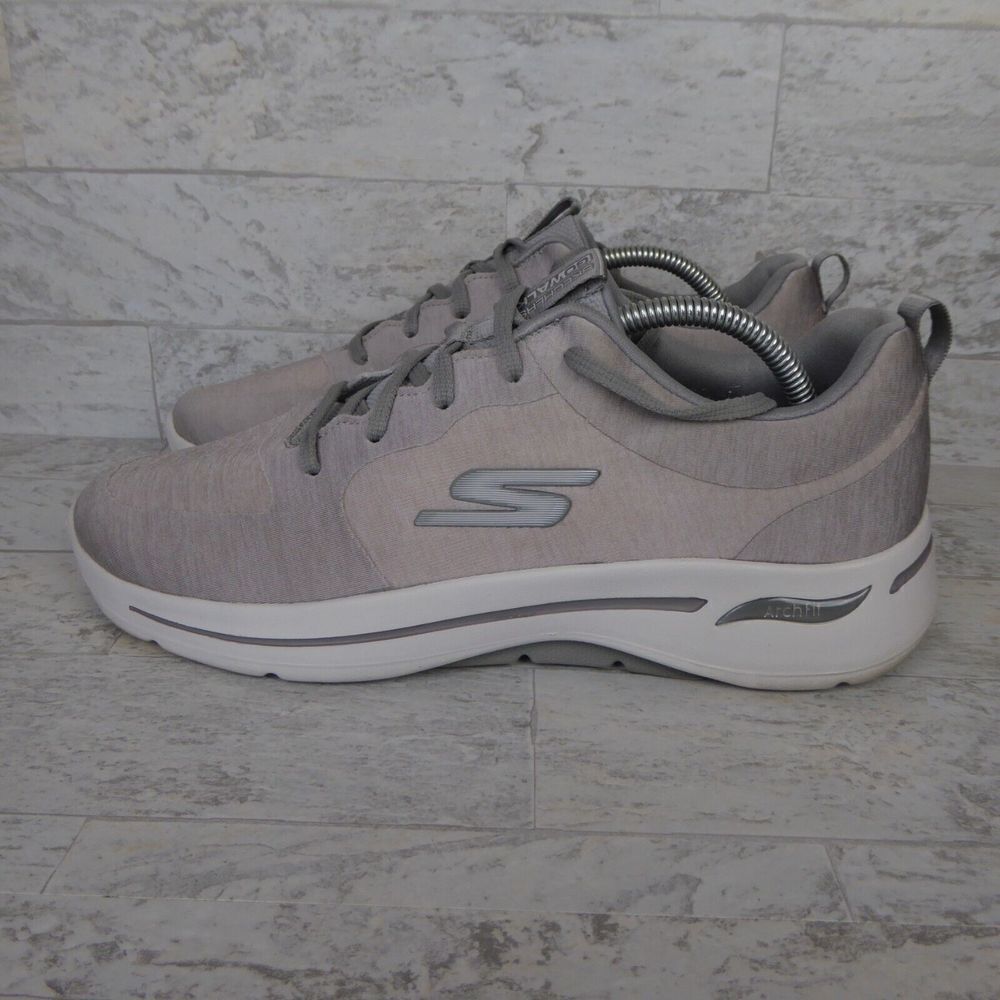 Skechers Womens Go Walk Women's 11 Arch Fit 124485 Gray Running Shoes Sneakers